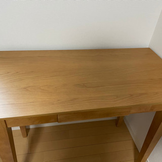 【取引完了】天然木　オーク材デスク　学習机やテレワーク等にの画像