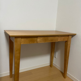 【取引完了】天然木　オーク材デスク　学習机やテレワーク等に