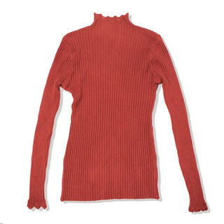 新品未使用　PREMINA　 リブデザインタートルニット　ブラウン