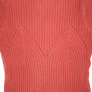 新品未使用　PREMINA　 リブデザインタートルニット　ブラウンの画像