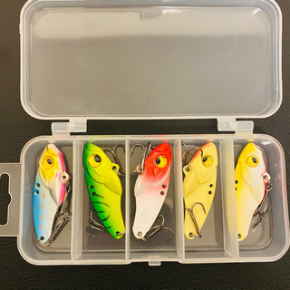 #釣具#バス釣り#メタルバイブ#15g#約5cm#新品#5個#ケース付き#ルアーの画像