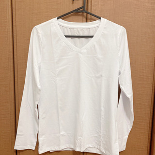 レディース長袖シャツ 100%コットン 女性トップス ホワイト