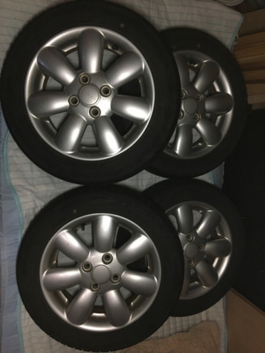 ○HE22S 純正アルミホイール　タイヤ上物○