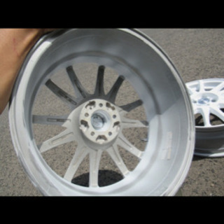 中古ホイール☆共豊 PREDICT 17インチ パールホワイト 7J+50 100 5H プリウス ウィッシュ カローラツーリング インプレッサ等にの画像