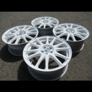 中古ホイール☆共豊 PREDICT 17インチ パールホワイト 7J+50 100 5H プリウス ウィッシュ カローラツーリング インプレッサ等にの画像