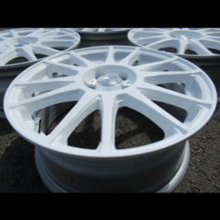 中古ホイール☆共豊 PREDICT 17インチ パールホワイト 7J+50 100 5H プリウス ウィッシュ カローラツーリング インプレッサ等にの画像