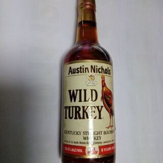 【ウイスキー】【ワイルドターキー】ウイスキー　お酒　8年　WILD　TURKEY　101PROOF　旧ラベル　レア　希少　の画像