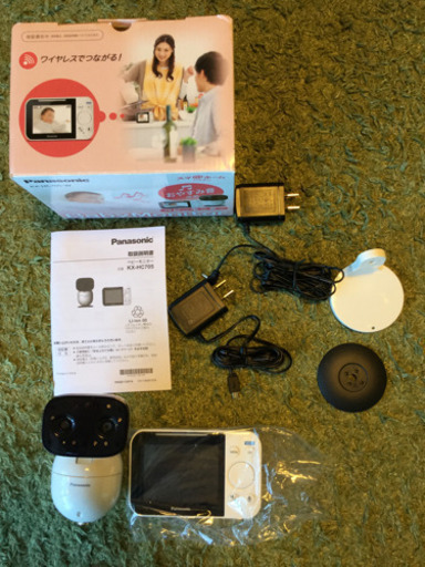 【美品•中古】パナソニック　ベビーモニター　KX-HC705-W