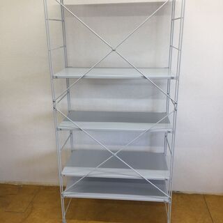 MUJI 無印良品 スチール 5段ユニットシェルフ シンプルモダン 飾り棚 の画像
