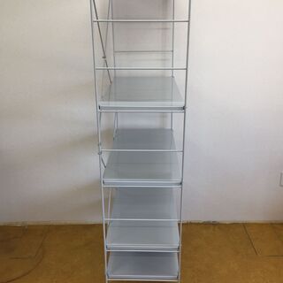 MUJI 無印良品 スチール 5段ユニットシェルフ シンプルモダン 飾り棚 の画像