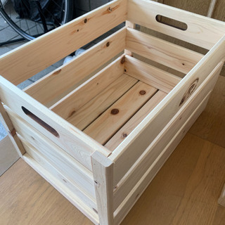 新品未使用　国産手作り万能木箱　かなり丈夫キャンプアウトドアに！