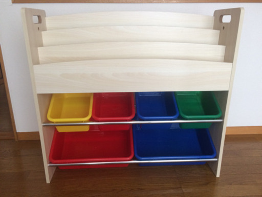 【お取り引き中】子供用玩具箱付き本棚
