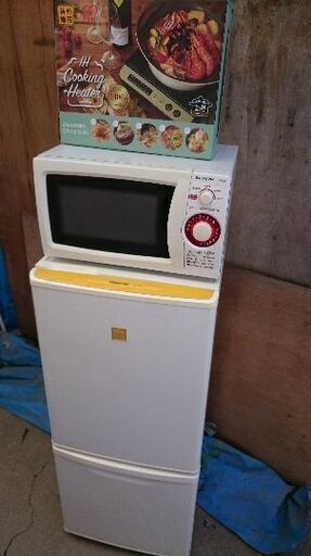 新生活お買い得セット！！シリーズ⑳ パナソニック NR-B144E8-KY 2ドア冷凍冷蔵庫138L 2012年製・シャープ　RE-T3-W5 電子レンジ　2016年製 ・アイリスオーヤマ　IHヒーター　2019年製　3点ｾｯﾄ!!