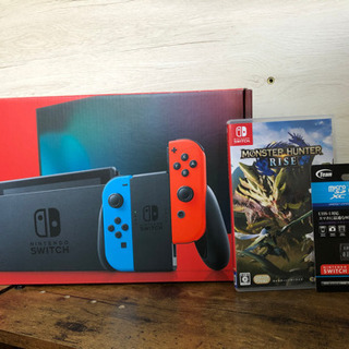 【中古Switch本体】×【中古モンハンライズ】×【新品Micr...