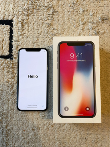 iPhone X SpaceGray 256GB SIMフリー美品！
