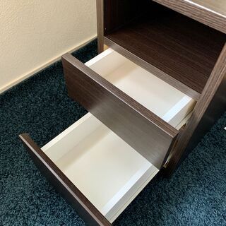 ニトリ　サイドテーブル(ダークブラウン)の画像
