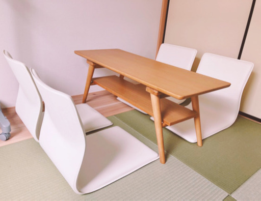 【格安✨状態良し】ローテーブル＆座椅子４点セット