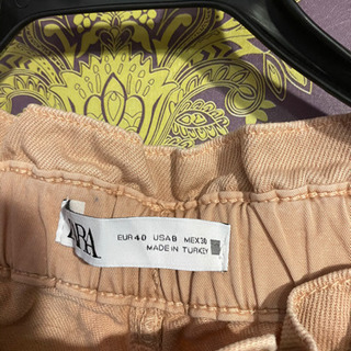 ZARA 美品　 ハイウエストパンツ　デニム　ピンク　1度着用のみ　H&M IENAの画像