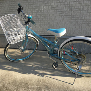 交渉中　22インチ　女の子向け　水色自転車