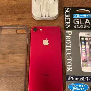 【美品】iPhone 7 Red 128 GB simフリー　A...