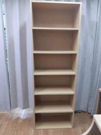 本棚 組み立て済み 木 ラック 収納 ベージュ 掃除済み