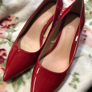 ZARA 赤　パンプス　38