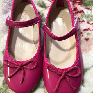 美品　子供用　エナメル靴　パンプス　ピンク19cm
