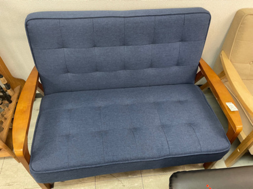 ニトリ 2人掛けソファ ブルー