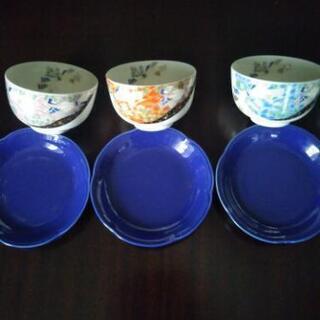 美濃焼茶托付煎茶碗5色組の画像