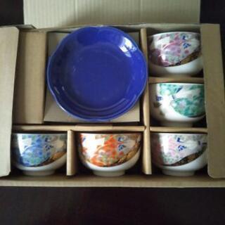 美濃焼茶托付煎茶碗5色組