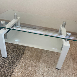 【美品】ガラステーブルの画像