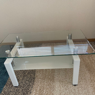 【美品】ガラステーブルの画像
