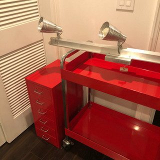 IKEA 家具　ライト　ワゴン　カート　引き出し　4点セットの画像