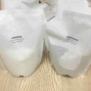 MUJI 衣類用洗濯洗剤と柔軟剤の画像