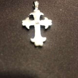 ミニハートクロスペンダントトップの画像