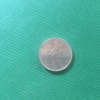 旧硬貨　イタリア硬貨50リラの画像