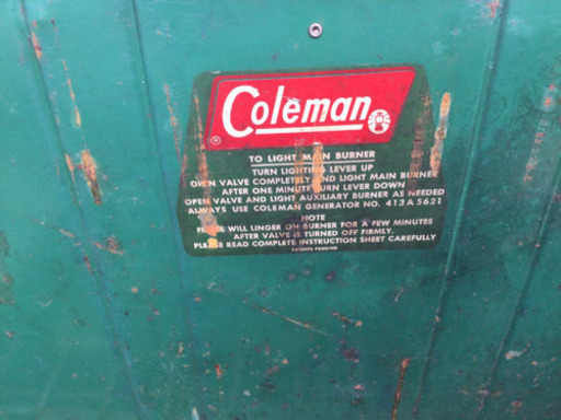 US??オールドColeman コールマンストーブ413Gバーベキューコンロ?プロフ必読