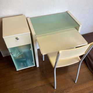 パソコンデスク　チェア　キャビネット　セット