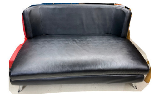 GM497【9点セット】アルモニア　2人掛けソファ　オットマン　クッション付き　ソファベッド　ベッドソファ　ブラック　黒　幅142　奥93　高72㎝　Armonia　リサイクルショップ　ケイラック朝霞田島店　ケイラック　埼玉県　朝霞市　田島　和光市　志木市　新座市　富士見市　ふじみ野市　三芳町　戸田市　蕨市　さいたま市(岩槻以外)　川越市　所沢市　上尾市　東京都　板橋区　練馬区　清瀬市