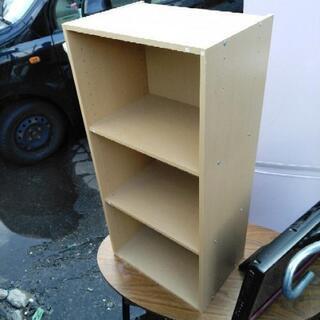 三段カラーボックス　ナチュラル系　棚　札幌　南区　リサイクル　ゴ...