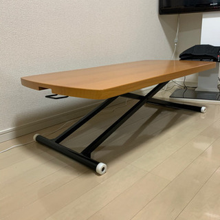 美品　昇降テーブル　高さ32.5〜75.0cmまで調整可能　ローテーブルからデスクワークまで⭐︎の画像