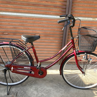 ★自転車/ママチャリ/26インチ/ワインレッド/PURATO/美品★熊谷