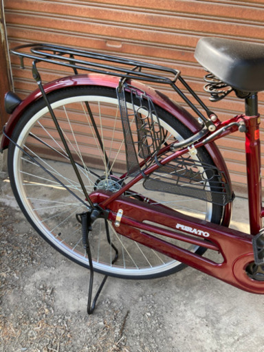 ★自転車/ママチャリ/26インチ/ワインレッド/PURATO/美品★熊谷