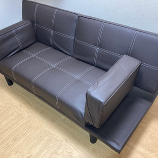 【お値下げ】ソファ　ソファベッド　ブラウン　美品