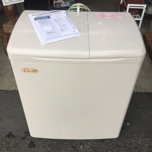 ◆動作品◆HITACHI 2層式洗濯機 2017年製 PS-H45L 洗濯4.5kg 脱水5kg 日立 洗濯機