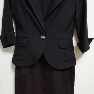 訳あり★サマースーツ　3点セット　ブラック　9号の画像