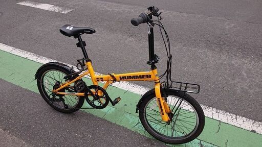 ハマー折りたたみ自転車20型　7段変速ギア　Ｕ004