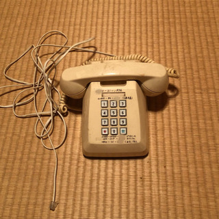 昭和レトロな電話機　プッシュ式の画像