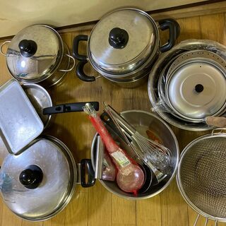 鍋・ざる・ボール・食器その他【全て無料】の画像