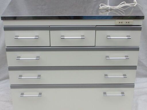 【売約済み】☆発送不可☆山隆家具　ステンレストップ　キッチンカウンター　W89☆中古品☆